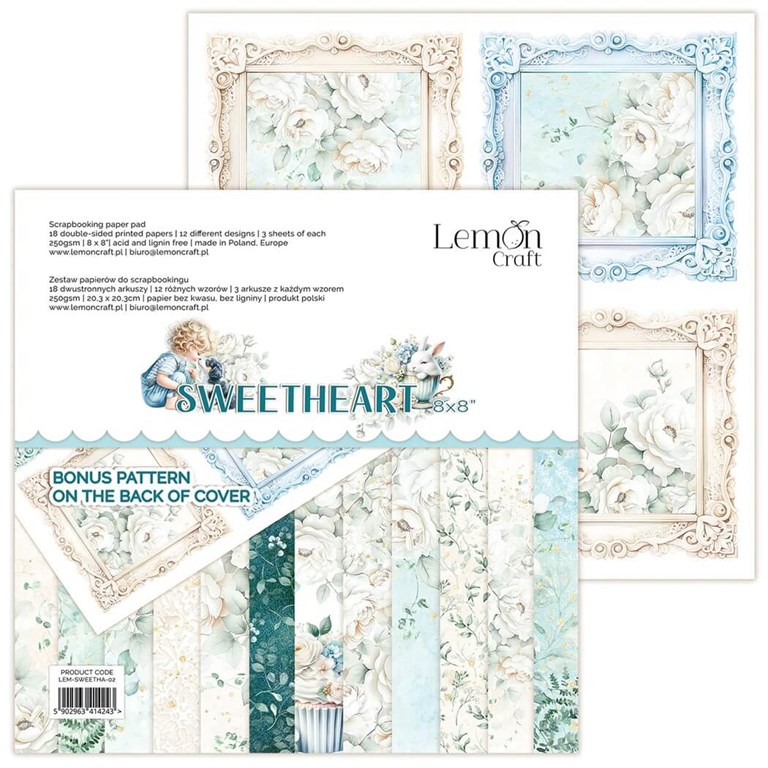 Scrapbookingpapper - 20x20cm - Sweetheart