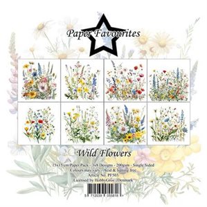 Scrapbookingpapper - 15x15cm - Wild Flowers