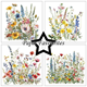 Scrapbookingpapper - 15x15cm - Wild Flowers