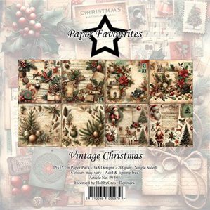 Scrapbookingpapper - 15x15cm - Vintage Christmas