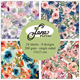 Scrapbookingpapper - 15x15cm - Flowerpot