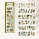 Washistickers att klippa ut - 6st ark - Gröna blad