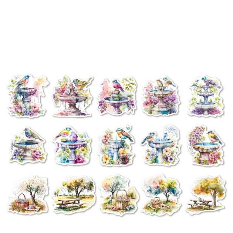Stickers - Vattenfärger - Vattenbad - 30st