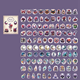 Stickers - Fjärilar, Månar & Fantasy - 100st