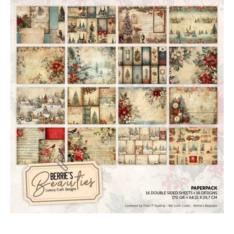 Paperpack - Berries Beauties - Christmas Village - A4