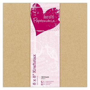 Naturfärgad cardstock 280gsm - 20x20cm - 100st ark