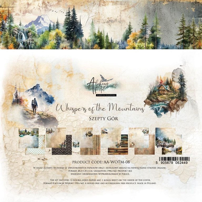Paper pack - Whispers of the Mountains - 20x20cm