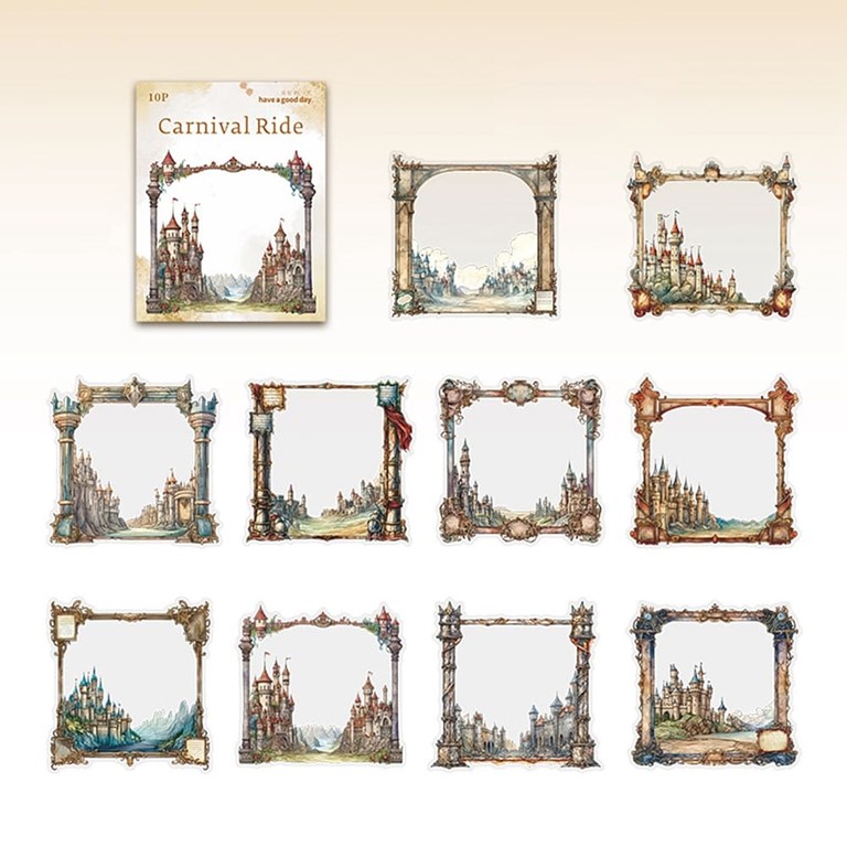 Stickers - Ramar med slott