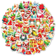 Stickers - Färgglada julmotiv - 50st