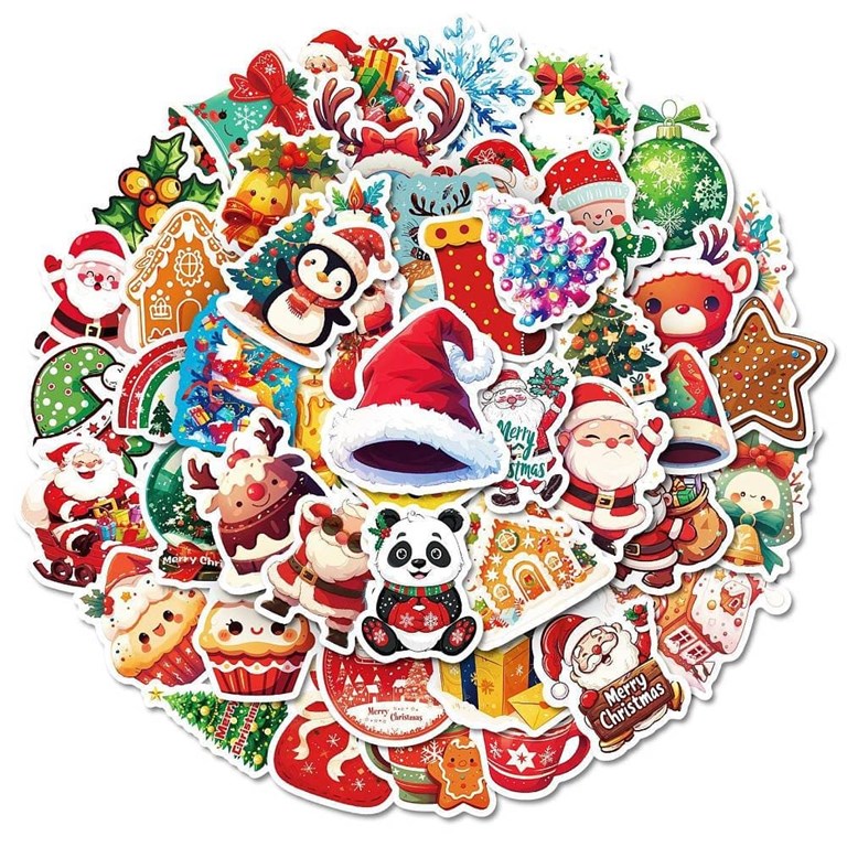 Stickers - Glada julmotiv - 50st