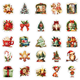 Stickers - Mixade julmotiv - 50st