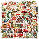 Stickers - Mixade julmotiv - 50st