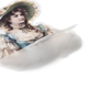 Stickers - Damer i vintagestil - Vita toner