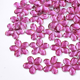 Rhinestones - Blommor - Rosa - 50st