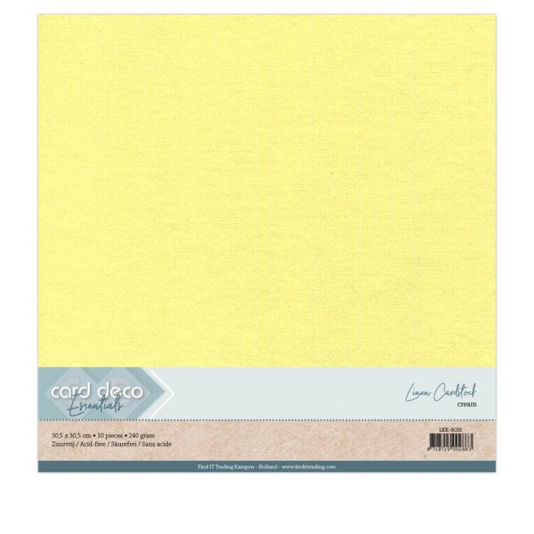 Cardstock - 30x30 cm - Creme - 10st