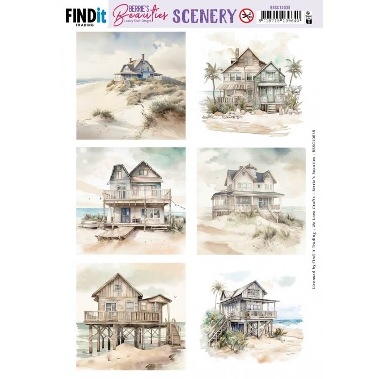 Push Out Scenery - Beach House - Square