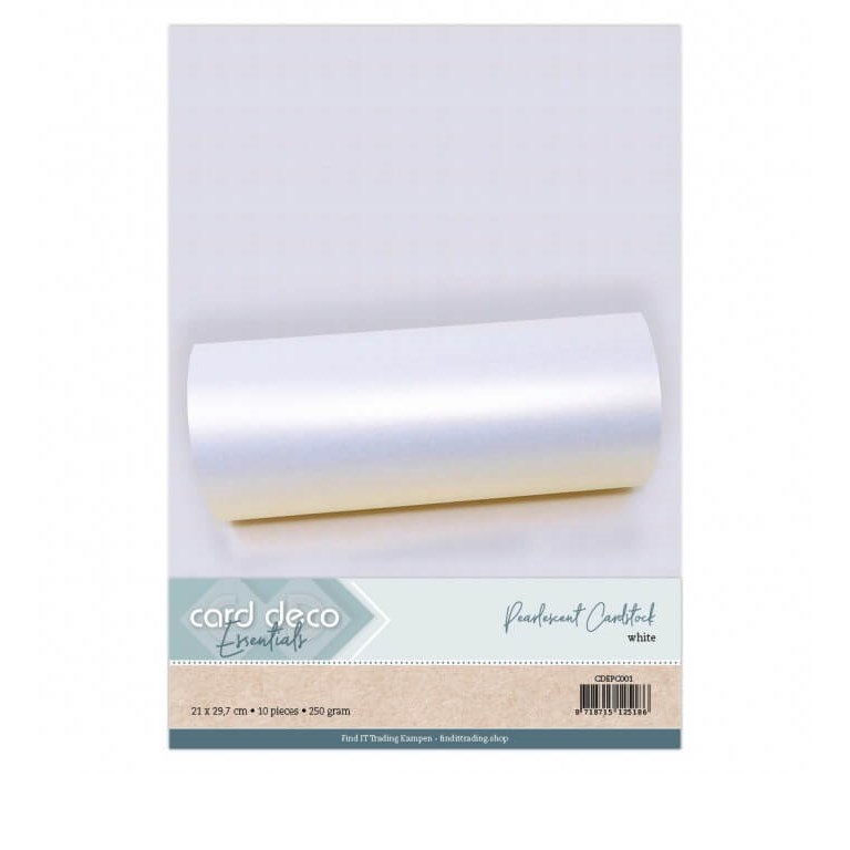 A4 - Pärlemorpapper - White - 10st