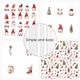 Scrapbookingpapper - 30x30cm - Christmas Gnomes