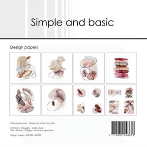 Scrapbookingpapper - 15x15cm - Organic Shapes