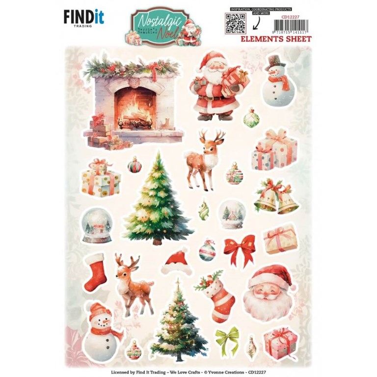 Klippark - A4 - Nostalgic Noel - Small Elements
