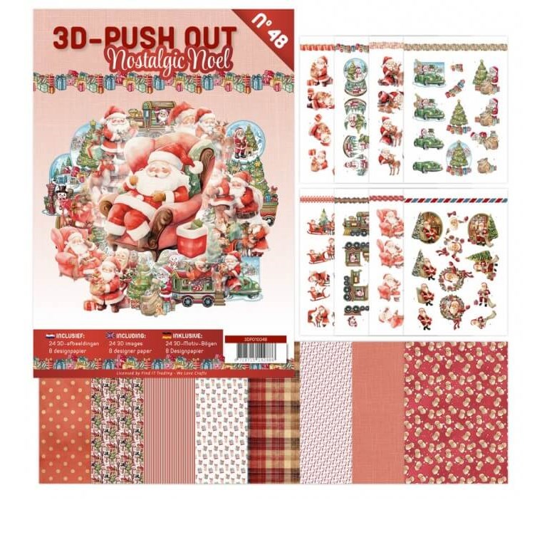 Bok med 3D-Push out - Nostalgic Noel