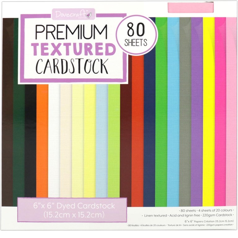 Cardstock - 15x15cm - Mixade färger - 80st ark