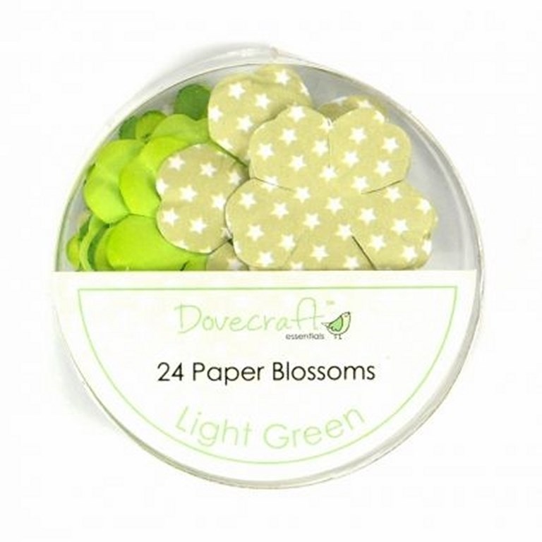 Mixade pappersblommor - 24st - Light Green