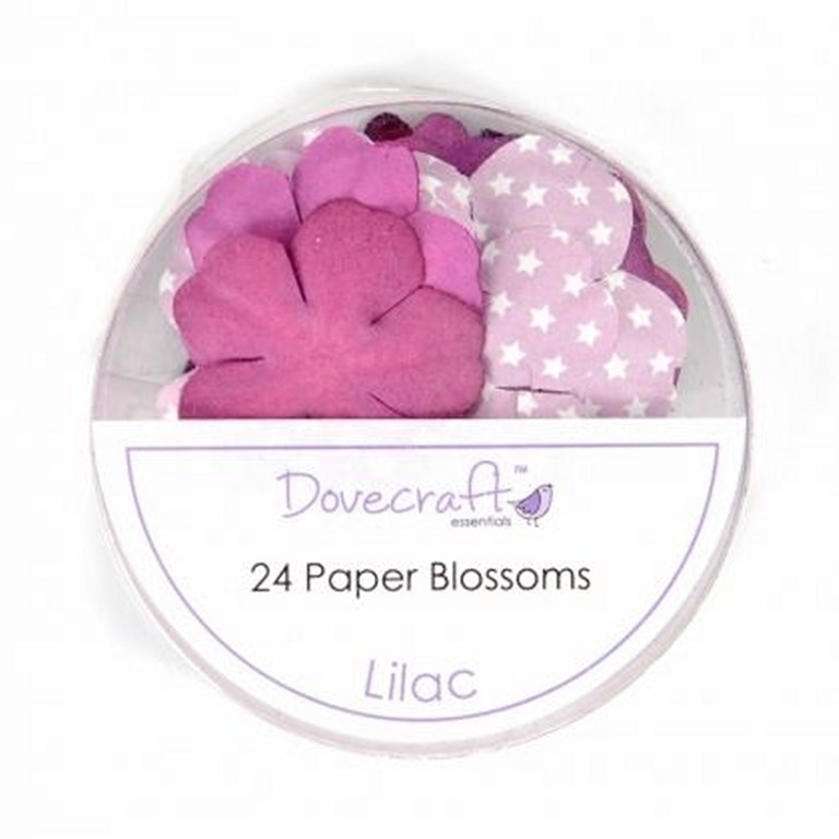 Mixade pappersblommor - 24st - Lilac