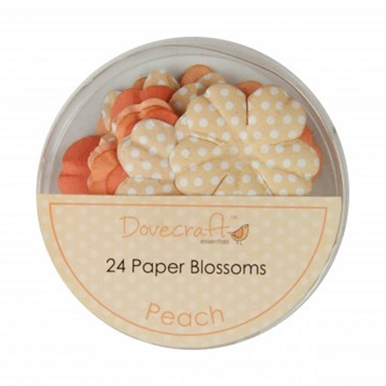 Mixade pappersblommor - 24st - Peach