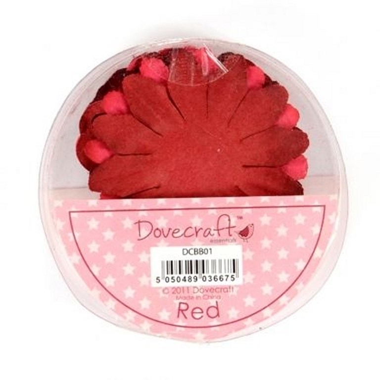Mixade pappersblommor - 24st - Red