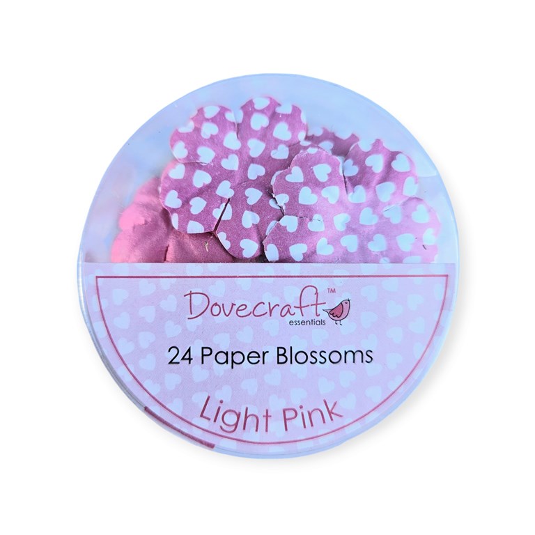 Mixade pappersblommor - 24st - Light Pink