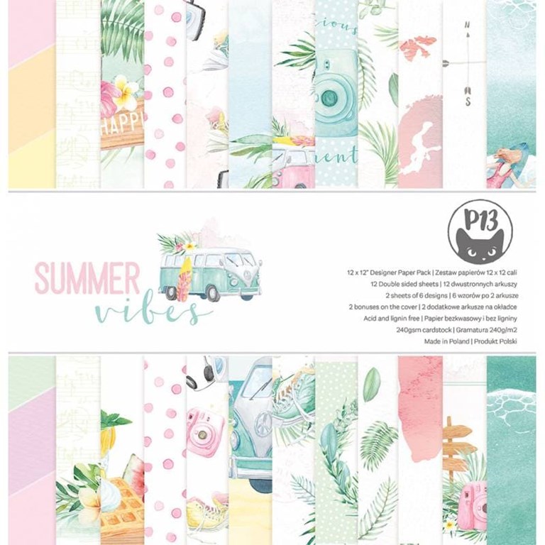 Scrapbookingpapper - 30x30 cm - Summer Vibes