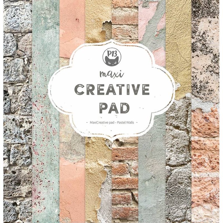 Scrapbookingpapper - 30x30cm - Maxi Creative Pad - Pastel Walls