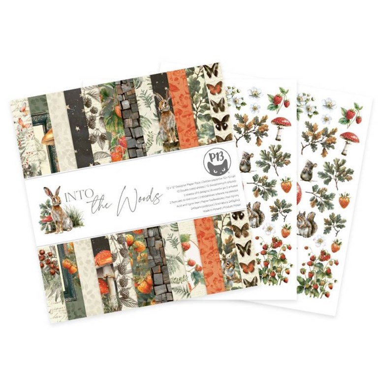 Scrapbookingpapper - 30x30 cm - Into the Woods