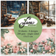 Scrapbookingpapper - 30x30cm - Christmas Spirit