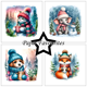 Scrapbookingpapper - 15x15cm - Cute Christmas