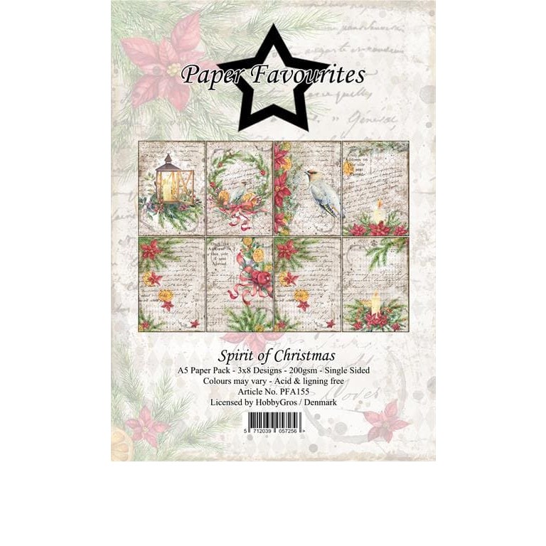 Scrapbookingpapper - A5 - Spirit of Christmas