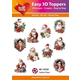 Easy 3D - Toppers - Glitter - Santa Claus