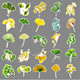 Stickers - Blad Ginko - 50st