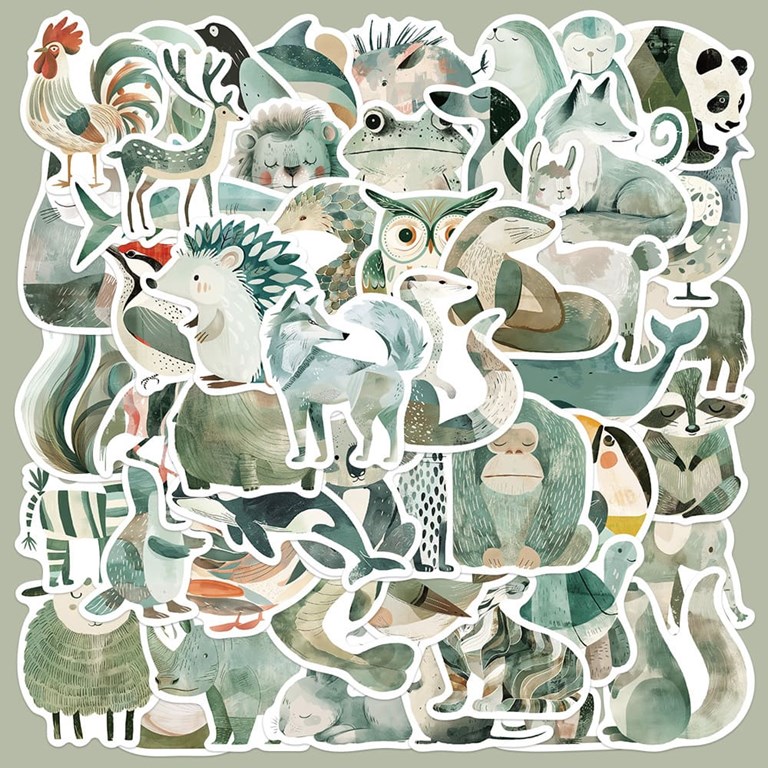 Stickers - Sagodjur - 50st