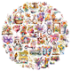 Stickers - Blommiga motiv - 50st