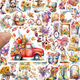 Stickers - Blommiga motiv - 50st