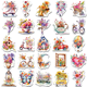 Stickers - Blommiga motiv - 50st