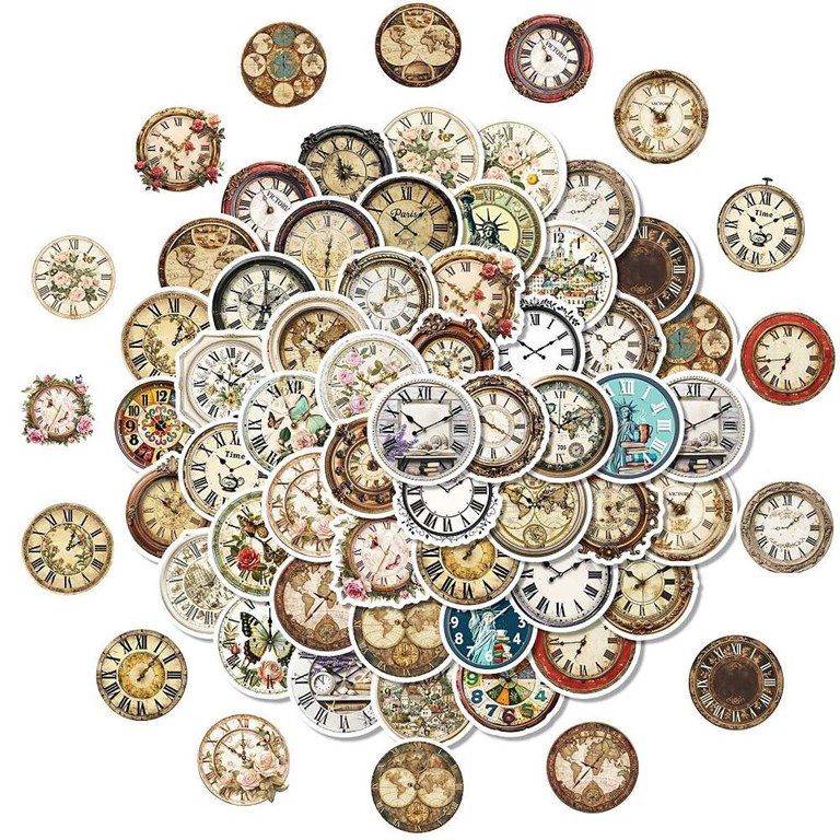 Stickers - Klockor - 50st