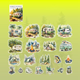 Stickers - Clear - Campingliv - Gröna  toner - 20st