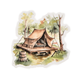 Stickers - Clear - Campingliv - Gula toner - 20st