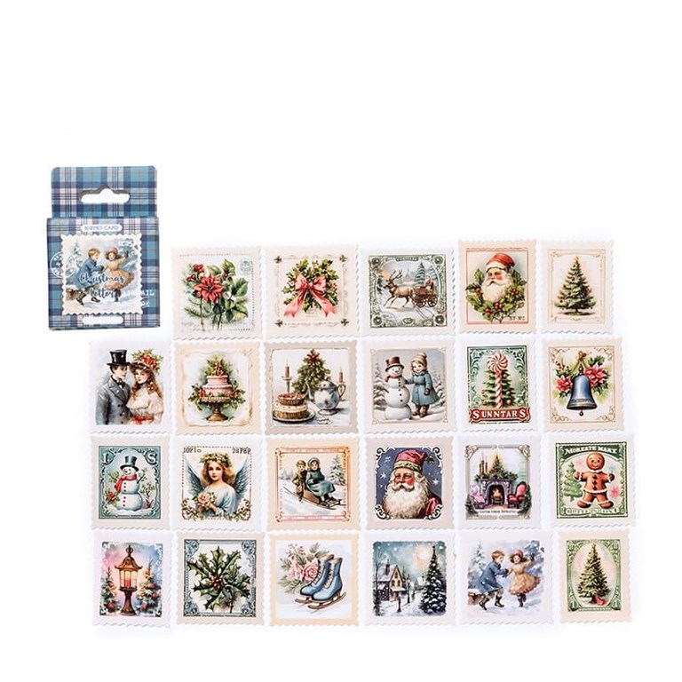 Stickers - Frimärksmotiv Jul - 46st