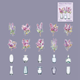Stickers - Clear - Blombuketter &  Vaser - 20st