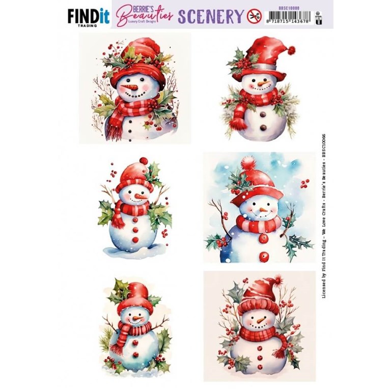 Push Out Sceenery - Berries Beauties - Snowmen Square