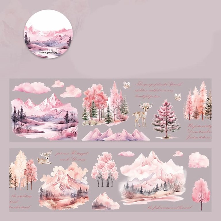 Stickers att klippa ut - Rosa natur